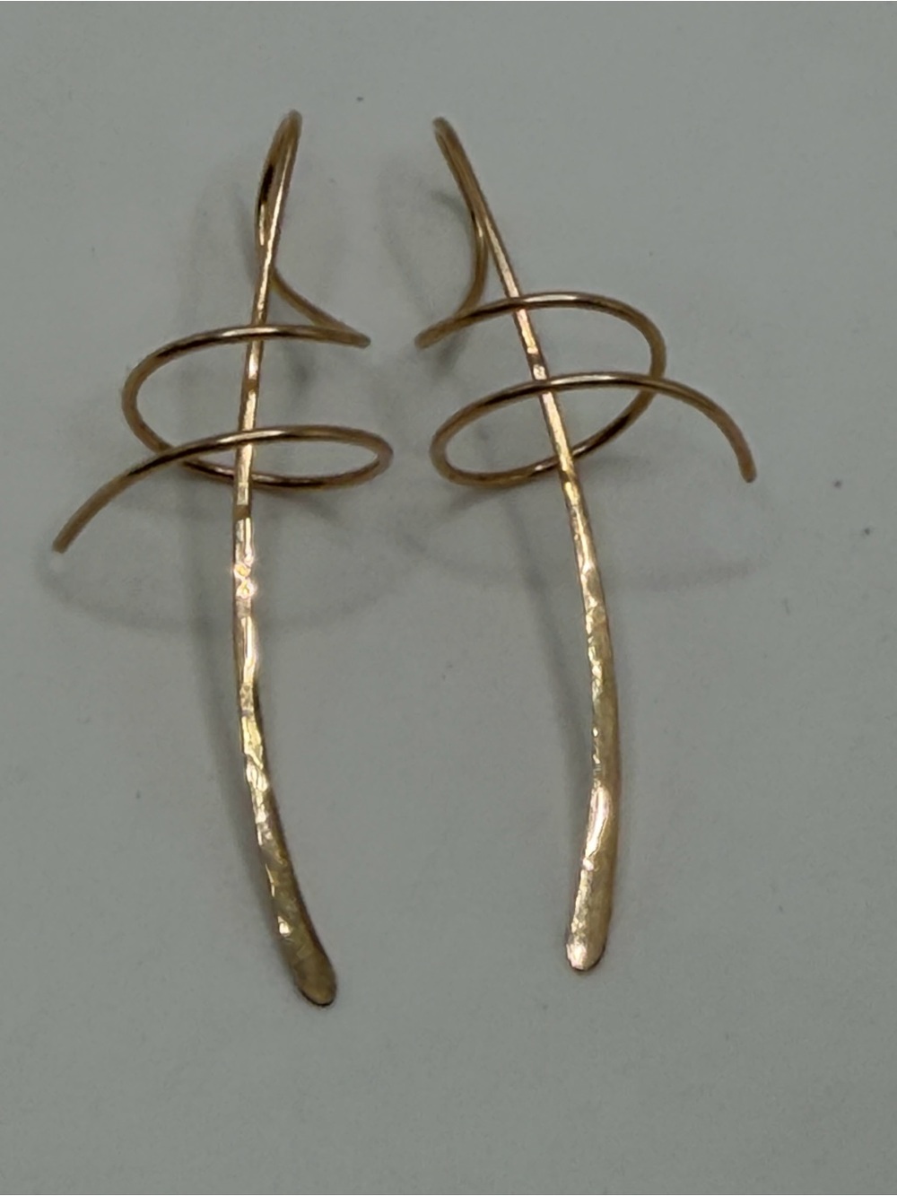 Vintage Signed Harry Mason ©HM Gold Tone EarSpirals Boxed Statement Earrings
